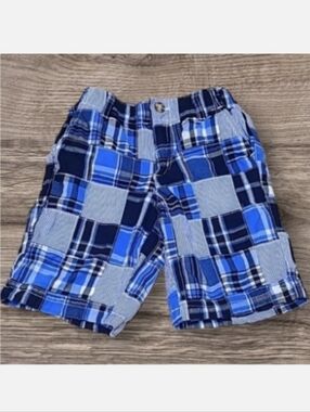 LITTLE BOYS BLUE PLAID GYMBOREE SHORTS
